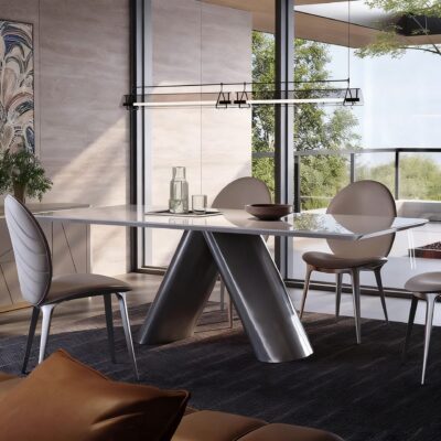 Red Minimalist New Luxury Marble Dining Table
