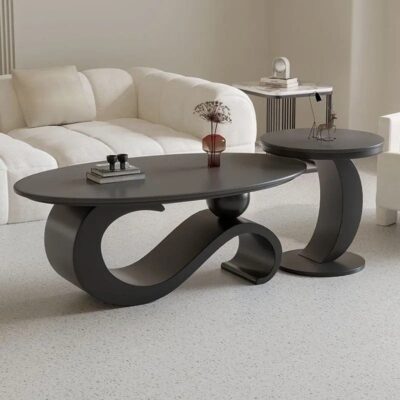 Luxury Oval Sintered Stone Nesting Tables
