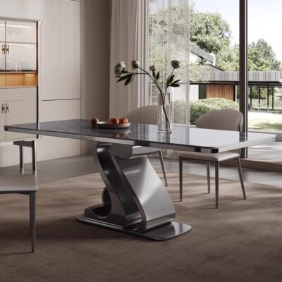Minimalist Wabi-Sabi Luxury Stone Element Dining Set
