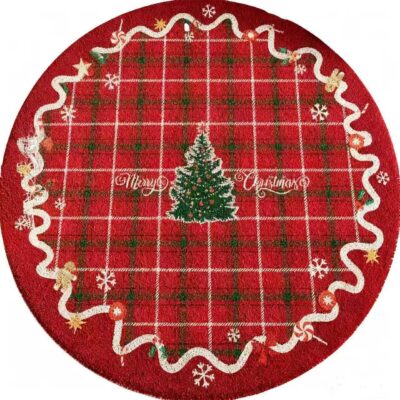 Christmas Limited Edition Faux Wool Round Rug