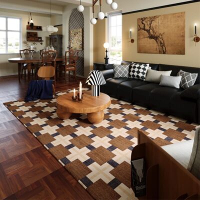 Vintage American French Waterproof Stain-resistant Rug