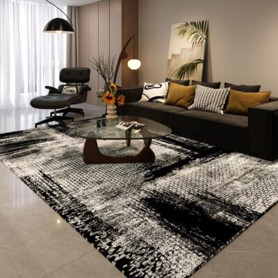 High-End Black Wash-Free Waterproof Retro Rug