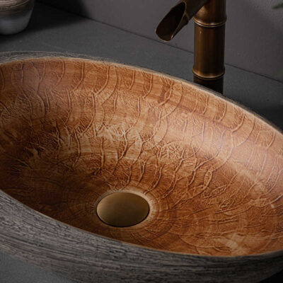Ceramic Oval Retro Vessel Sink