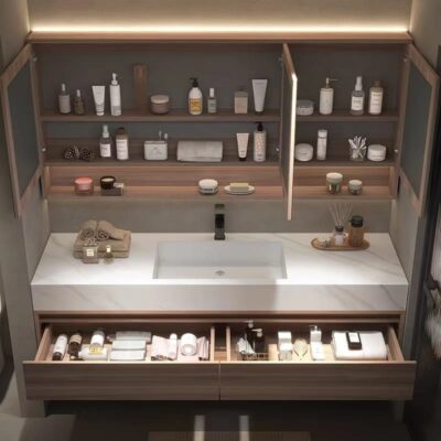 120cm Stone Integrated Bathroom Vanity