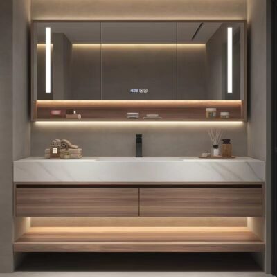 120cm Stone Integrated Bathroom Vanity