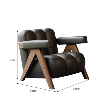 Cream Minimalist Luxury Accent Armchair