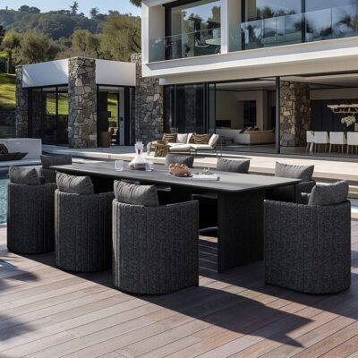 Nordic High-End Aluminum Outdoor Dining Set