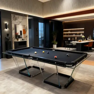 Luxury Glass Pool Table – Standard Designer Edition