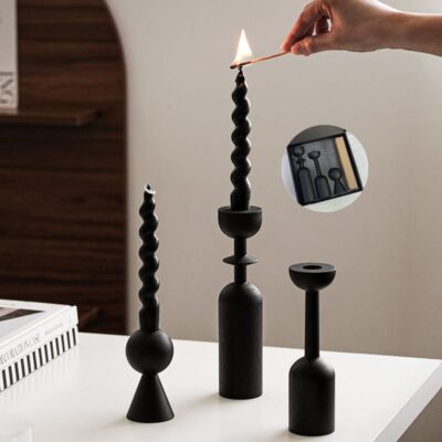 Cross-border Retro Wooden Candle Holder Decor