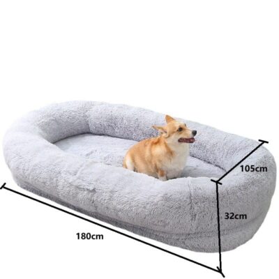 Large Washable Plush Winter Dog & Cat Bed – Sofa Style