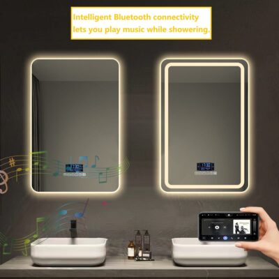 Smart Bathroom Mirror – Anti-Fog, Dimmable, & Bluetooth Integrated