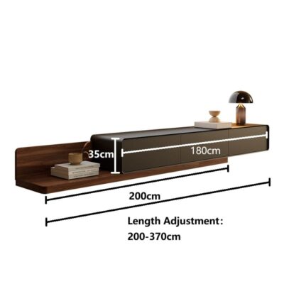 Modern Extendable Walnut TV Stand – Minimalist Media Console for Living Rooms