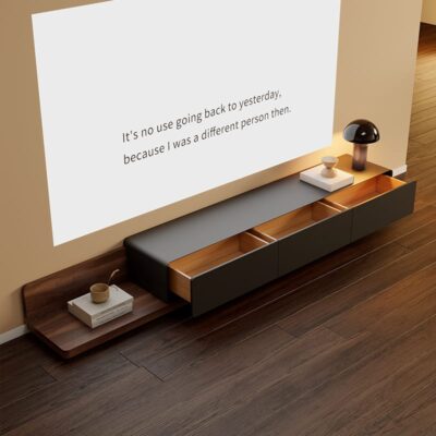 Modern Extendable Walnut TV Stand – Minimalist Media Console for Living Rooms