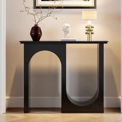 Italian Minimalist Sintered Stone Console Table – Luxury Irregular Entryway Accent