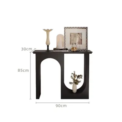 Italian Minimalist Sintered Stone Console Table – Luxury Irregular Entryway Accent