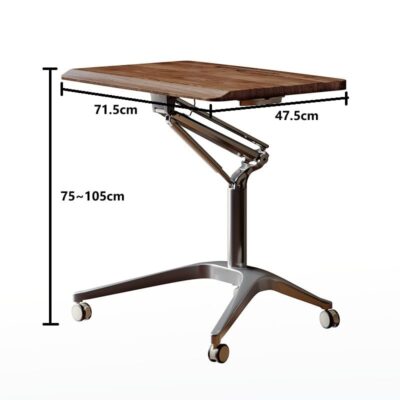 Pneumatic Height-Adjustable Mobile Standing Desk for Home & Office