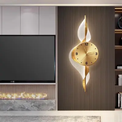 Modern Luxury LED Wall Clock: Customizable Luminous Art for Upscale Hotels & Residences