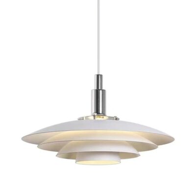 Customizable Brown Multi-Tier Circular LED Pendant Light in Iron
