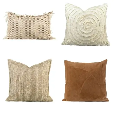 Bespoke Artisan Textural Throw Pillow Collection for Luxury Hospitality and High-End Interior Decor