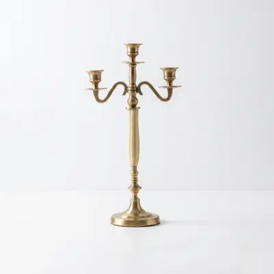 Luxury Custom Brass and Bone Candle Holder for High-End Hotels and Global Hospitality Decor