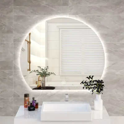 Luxurious Modern Backlit LED Mirror for Five-Star Hotels and Upscale Hospitality Projects