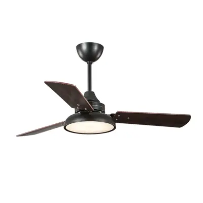 Premium Nordic Fixed Blade Fan Lamp – Minimalist 48-Inch LED Ceiling Fan with Remote Control for Luxury Hospitality and Modern Interior Projects