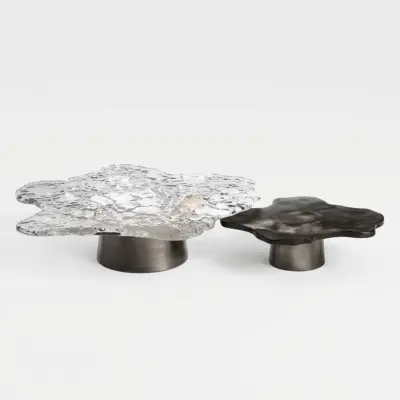 RST Luxury Marble and Metal Coffee Table Set