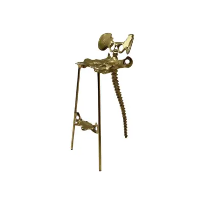 Luxury Gold Sculptural Bar Stool