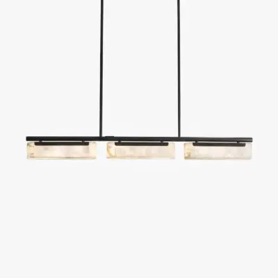 Bespoke Alabaster Brass Chandelier – Oriental Mountain Motif Luminaire for Luxury Hospitality & Global Projects
