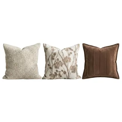 Premium Customizable Geometric Faux Fur and Textured Throw Pillow Collection for Global Luxury Hospitality and B2B Interior Projects