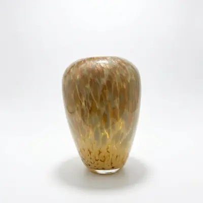 Handcrafted Bronze Liuli Glass Vase for Luxury Hotel and Interior Decor