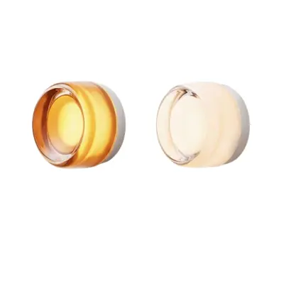 Luxury Dimple and Chip Acrylic LED Wall Sconce – Elegant Customizable Amber and Smoked Grey Vanity Light for Boutique Hotels and Modern Hospitality Interiors