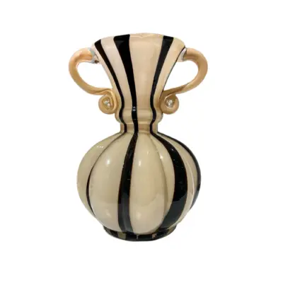 Handcrafted Multicolored Liuli Glass Vase for Luxury Hotel Decor
