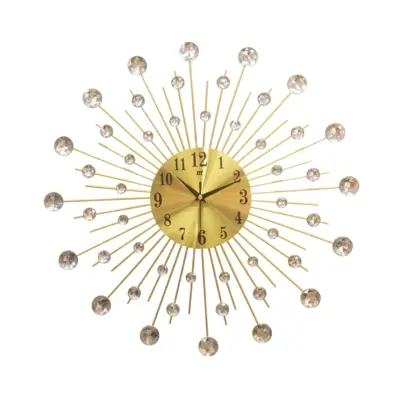 Luxury Crystal Sunburst Wall Clock