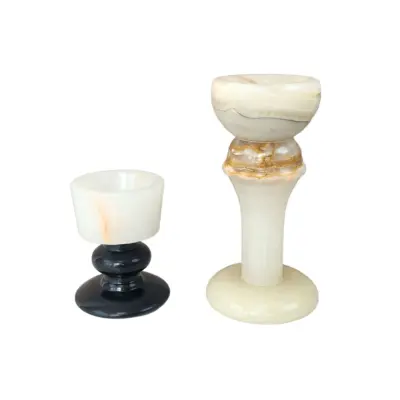 Luxury Custom Marble Onyx Candle Holder for High-End Hotels and Bespoke Interiors