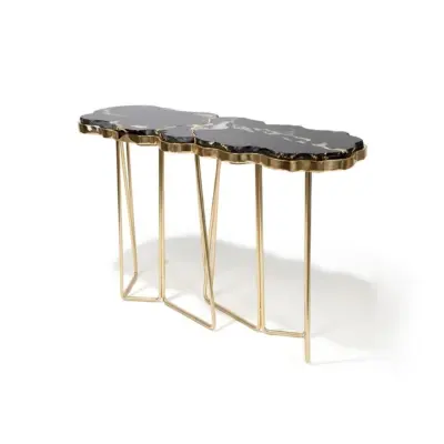 Luxury Black Marble Console Table