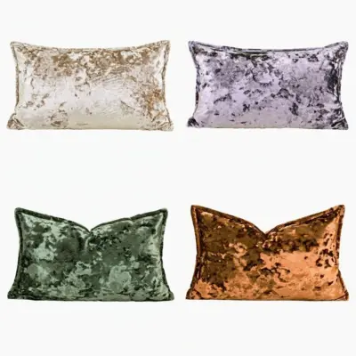 Professional Bespoke Luxury Velvet Textured Lumbar Throw Pillow for Premium Hospitality and Global B2B Interior Projects