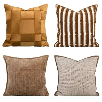 Bespoke Luxury Embroidered Geometric Throw Pillow for Global Hospitality and Premium B2B Interior Projects