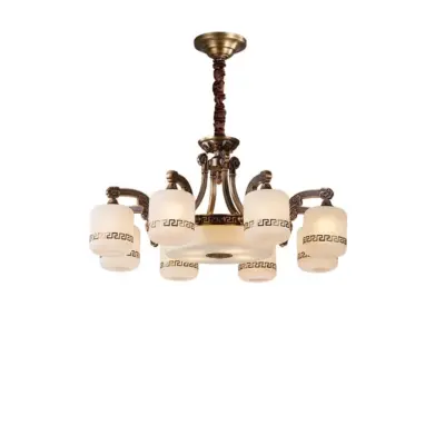 Luxury Brass Alabaster Chandelier – Handcrafted Natural Stone & Solid Brass Luminaire for High-End Hospitality & Grand Interiors