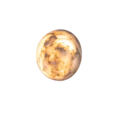 Customizable Alabaster Waterproof Outdoor Wall Sconce – Natural Stone Circular Exterior Luminaire with 3-Color Adjustable LED for Luxury Hotels, Resorts, and High-End Architectural Landscapes