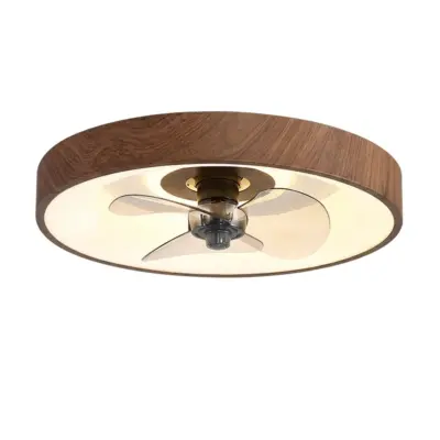 Premium 18-Inch Flush Mount Ceiling Fan with Light – Smart Voice Control & ETL Certified Low Profile Fan for Luxury Hotel Guest Rooms