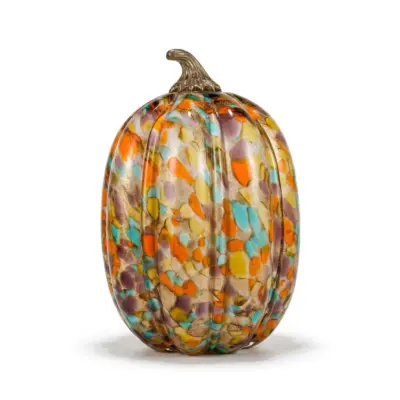 Handcrafted Multi-Color Liuli Glass Pumpkin