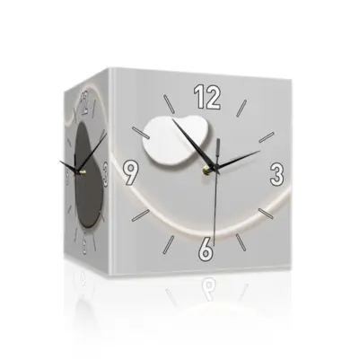 Nordic Smart Corner Wall Clock: Customizable Dual-Sided LED Timepiece for Luxury Hotels