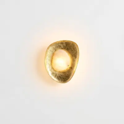 Luxury Gold Brass Alabaster Wall Sconce