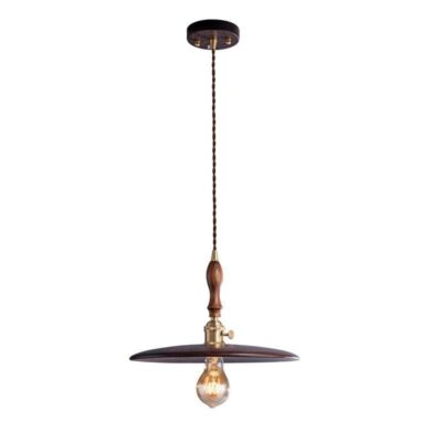 Customizable Mahogany Finish Ash Wood Pendant Light with E27 LED Source