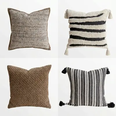 Artisan Luxury Textured Throw Pillow Collection for High-End Hospitality and Bespoke Interior Decor – Customizable Options Available
