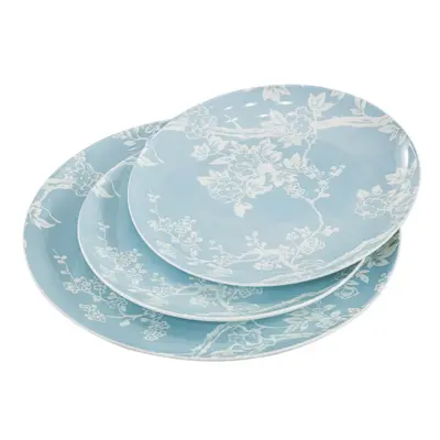 Luxury Customizable Blue and White Porcelain Dinnerware Set for International Hotels – 42 Piece Professional Ceramic Tableware