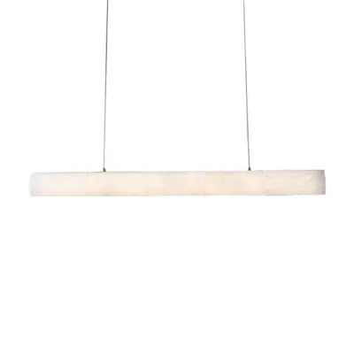 Linear Spanish Alabaster Pendant Light – Luxury Custom LED for Hospitality Projects