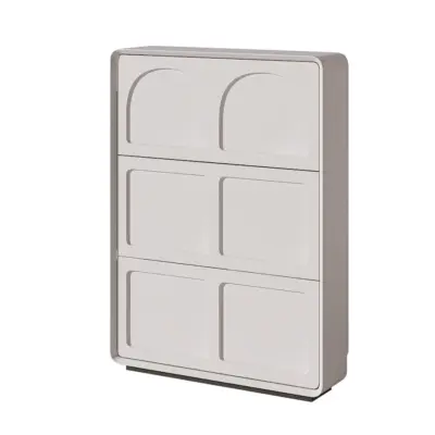 Luxury Ultra-Thin Tipping Bucket Shoe Cabinet for High-End Hotels and Modern Entryways – Customizable Space-Saving Cabinetry