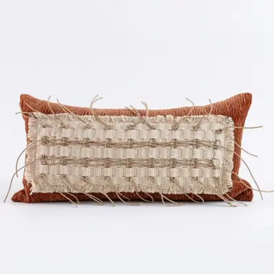 Bespoke Artisan Woven Texture Throw Pillow Collection for Luxury Hospitality and High-End Commercial Interiors